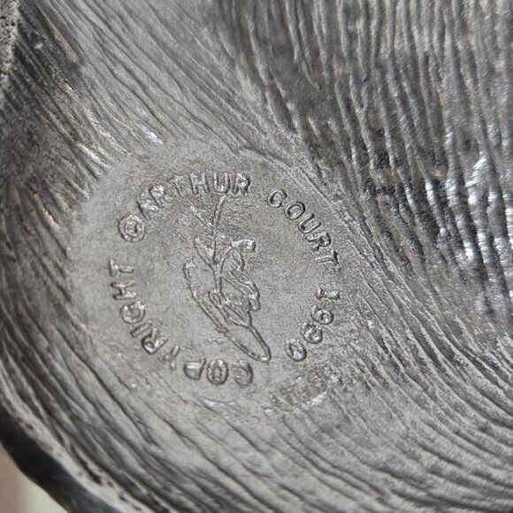 1990 ARTHUR COURT Briar Rabbit Divided 22" Bunny Tray Platter Red Carnelian Eye - Picture 7 of 10